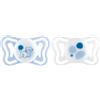 Chicco PhysioForma Light, Succhietto in Silicone 2-6 Mesi, Ciuccio Bimbo con Tettarella in Silicone, Leggero, Forma Ergonomica, Supporta il Corretto Sviluppo della Bocca, Azzurro, 2 pezzi