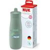 NUK First Choice Flip Straw borraccia bambini, 24+ mesi, Elefante Verde, Borraccia 450 ml, cannuccia flip anti-morso, antigoccia, confezione da 1 pezzi