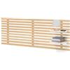 DHOME Testiera con Mensole in Legno riciclato DM Sospesa a Parete Stile Pallet Letto Vintage Nordico Ferramenta inclusa (Stile Giapponese, Legno Naturale/Bianco, 160cm)