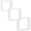 vidaXL Mensole a Muro Cubiche Bianche 68x15x68 cm Legno Multistrato