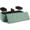Blumtal panca contenitore + 2 scatole extra - panca camera da letto 110x38x38 cm - cassapanca contenitore da interno - panche contenitori - panca da interno - panca da camera da letto - poif turchese