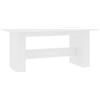 vidaXL Tavolo da Pranzo Bianco 180x90x76 cm in Legno Multistrato