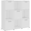 vidaXL Libreria Bianca 90x30x90 cm in Legno Multistrato