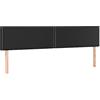 vidaXL Hoofdborden 180x5x78/88 cm kunstleer zwart