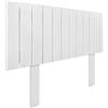 DHOME Testiera in Legno Riciclato DM con Gambe Stile Pallet Verticale Letto Pallet Supporti inclusi (Legno Bianco, 90cm)
