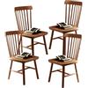Generic Set di 2/4 sedie da pranzo, stile country francese, in legno massello, con schienale alto a mandrino, sedie laterali senza braccioli, per cucina e sala da pranzo, ristorante, soggiorno