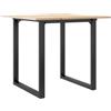 vidaXL Tavolo da Pranzo Telaio a O 90x90x75 cm Legno Pino e Acciaio