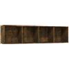vidaXL Libreria/Mobile TV Rovere Fumo 143x30x36cm in Legno Multistrato