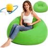 Wapasezyar Poltrona gonfiabile, divano gonfiabile per interni, 105 x 105 x 60 cm, divano ad aria Lazy per soggiorno, sdraio, camera da letto, poltrona gonfiabile per adulti (verde)