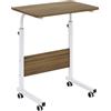 AuraCraft Tavolo per computer portatile con ruote, altezza regolabile 71 - 90 cm, scrivania piccola, scrivania per computer, supporto per computer portatile, tavolo per la pulizia, per letto e divano