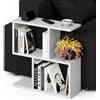 BAKAJI Tavolino Soggiorno da Caffe Porta PC Tavolo Salotto Laterale Divano Ripiano in Legno Struttura in Legno Design Moderno Industriale Dimensione 60 x 60 x 19.5 cm (White)