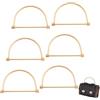 PH PandaHall 6pz Manici per Borsa in Metallo Dorato Manici a Forma di D | Manici per Borse Semicircolari Maniglie di Ricambio per Pochette Telaio per La Fabbricazione di Borse, 8x12.6cm