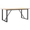 vidaXL Tavolo da Pranzo Telaio a O 180x90x75,5 cm Legno Pino e Acciaio