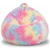 BOYIFEIJIE Fodera per pouf, morbido sacco portaoggetti senza imbottitura, organizer 2 in 1 per animali di peluche e pouf, per adulti e bambini, rivestimento per divano Lazy (multicolore, 70 x 80 cm)