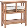 vidaXL Tavolo Consolle in Legno Massello di Mogano 69x28x70 cm