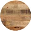 vidaXL Piano per Tavolo Ø 40x3,8cm Rotondo Legno Massello Grezzo Mango