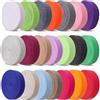 WestCH 21 Pz 10 mm Nastro di Cotone, Fettuccia Cotone per Progetti Fai da Te | Nastro a Spina di Pesce Fettuccia in Cotone a Twill per Cucito Maglia, Piacevole al Tatto, 21 Colori 1.8 m per Rotolo