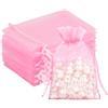 G2PLUS 50PCS Rosa Sacchetti Organza,10x12CM Sacchetti Organza Regalo | Sacchettini Confetti con Coulisse per Matrimonio,Compleanni,Caramella Gioielli e Comunioni