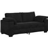 vidaXL Divano Divanetto Nero 180x77x82 cm in Velluto, divanetto, Divano, Divano, Divano a 2 posti, Divano, Divano a incandato, Divano Imbottito