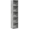 vidaXL Libreria Grigio Cemento 40x30x189 cm in Legno Multistrato
