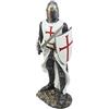 Ebros Gift Ebros - Mantello bianco con cappuccio medievale crociato spadaccino cavaliere statuetta 29,8 cm H abito reale medievale di armatura cavaliere della croce in resina da collezione