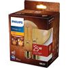 Philips LED Vintage Lampadina Globo a Filamento Gold, 25W, E27, Luce Bianca Calda, Non Dimmerabile