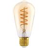 Eglo LED E27 dimmerabile, lampadina a spirale, lampada vintage ambrata
