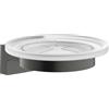 hansgrohe AddStoris S - Portasapone, portasapone per montaggio a parete, fissaggio nascosto, accessori bagno, cromo nero spazzolato, 41766340
