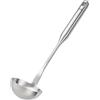 Fissler Essential/Acciaio Inossidabile (33,5 cm) Salsiera Mestolo Cazzuola Zuppa con Occhiello Appendibile Lavabile in Lavastoviglie