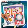 Ravensburger - Creart: Colazione, Dipingere Con I Numeri Adulti, Paint By Numbers, Quadro Da Dipingere Con Numeri, Kit Pittura 20 x 20 cm, Tutto Inclusi