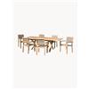 Macabane Set da giardino in legno di teak Fun, set da 7 -