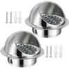 Generico 2 pezzi Griglia di Ventilazione, 80mm 100mm 120mm 150mm, Copertura per Sfiato, Presa d'Aria Rotonde per Soffitto, Griglia Aerazione Esterno, Parete, Bagno, Garage, Camino(100 mm/4in)