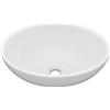 vidaXL Lavandino Lusso Ovale Bianco Opaco 40x33 cm in Ceramica