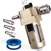 TC TECHNIC Unità di manutenzione per aria compressa Oliatore 1/4 oliatore di linea Oliatore per aria compressa + raccordi