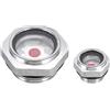 PATIKIL Olio Mirino Vetro 2pz 3/8 1 Maschio Filettato Lega Olio Liquido Livello Indicatore Olio Indicatore per Pompa Aria Compressore Raccordi
