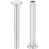 QUARKZMAN 200pz Rivetti Semitubolari, 2mm x 16mm Rivetti Semi-Tubolari Testa Piatta Tonda Alluminio Rivetti con Perno Metallo per Riparazioni Domestiche Industriali, Argento