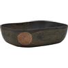 vidaXL Lavabo da Appoggio Nero Rettangolare 48x37,5x13,5 cm Ceramica