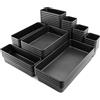 Poppstar 69x Organizer per cassetti da officina - ufficio, 5 grandezze diverse, plastica, nero