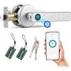 Nastopee Serratura elettrica intelligente con impronte digitali, Smart Lock per porta interna, serratura elettronica con Bluetooth, password, app, scheda IC e chiave di emergenza per la sicurezza della casa