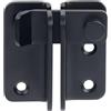 Litensh Chiavistello per porta con serratura in acciaio inox con lucchetto, foro di chiusura della porta, per porte in legno, armadio da giardino, aperto a destra (Nero, L: 52 x 62)