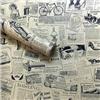 LEPENDOR Rimovibile Autoadesivo Stampato Bastone Buccia di carta da parati vintage e Sfondo Decorativo Rullo Fodera Cassetto Ripiano (Giornale, 0,45m x 3m)