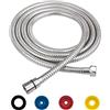 NOLACE Flessibile Doccia Acciaio Inossidabile 2 M Tubo Flessibile Per Doccia | Argento Acciaio Inox Tubo Doccia Da Anti Torsione, Con 4 Limitatori Flusso, Attacco Standard 1/2 Adatto Tutti I Soffioni