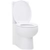 vidaXL Vaso WC in Ceramica da Bagno ad Angolo Bianco