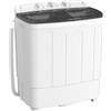 INTERGREAT - Lavatrice portatile, lavatrice portatile da 8 kg con ciclo di centrifuga e asciugatrice, combinazione di lavatrice semiautomatica per camere da letto, appartamenti, grigio