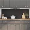 KMTNERVG Parete posteriore da cucina, 2 pezzi, nero, 90 x 60 cm, vetro di sicurezza monolastra da cucina, paraspruzzi 90 x 60 cm, resistente al calore fino a 240 gradi, moderno pannello posteriore da cucina