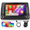 Hodozzy 【4+64G】Hodozzy Carplay Autoradio per FIAT Panda 169 2003-2012, 7 Pollici Schermo IPS Stereo Auto Bluetooth 5.0 con Android Auto/EQ/GPS/Wifi/RDS/USB/SWC+Telecamera Posteriore