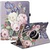 Xsltkby Custodia Cover per iPad 9.7 2018 2017/ iPad Air 2/ iPad Air - 360 Gradi di Rotante Cover Protettiva Case con Funzione di Auto Svegliati/Sonno per iPad 9.7 6/5 Generazione (Olio)