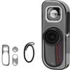 Generic Custodia protettiva per Insta360 GO 3S Retro Bundle, custodia protettiva in TPU con copriobiettivo e cinghia, custodia morbida per GO3S Retro Bundle accessori per fotocamera, grigio trasparente +
