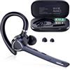 VOTAZIB Cuffie Bluetooth Singolo Vivavoce, Auricolare V5.4 con ENC Noise Canceling Mic Mute, 90 Ore Mano Libera Auricolare Bluetooth per Affari/Sport Blu