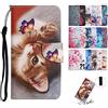 Everainy-EU Everainy Cover Compatibile per Huawei P Smart 2019/Honor 10 Lite Silicone Flip PU Pelle Portafoglio Libro con Corda Bumper Motivo Case Antiurto Magnetica Protettiva Resistente Custodia (gatto)